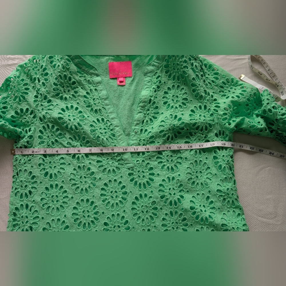 Lilly Pulitzer Mint Green Eyelet Mini Dress - Picture 5 of 8